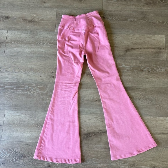 New Free People Venice Beach Flare Pink Jeans Sz 26 - Picture 7 of 11